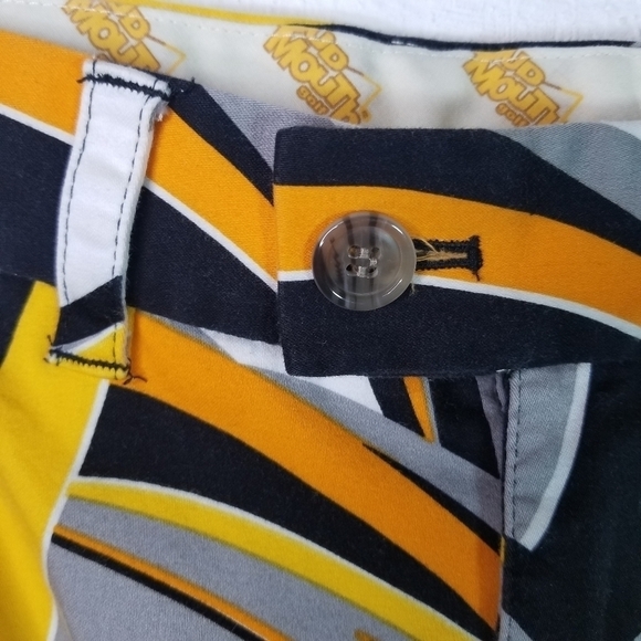 Loudmouth Swirls Gone Wild geo printed golf Bermuda shorts - Picture 6 of 9